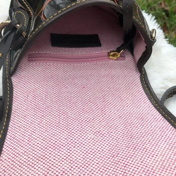 Vintage Dooney & Bourke Croco Embossed Leather Mini Crossbody - Picture 5 of 8